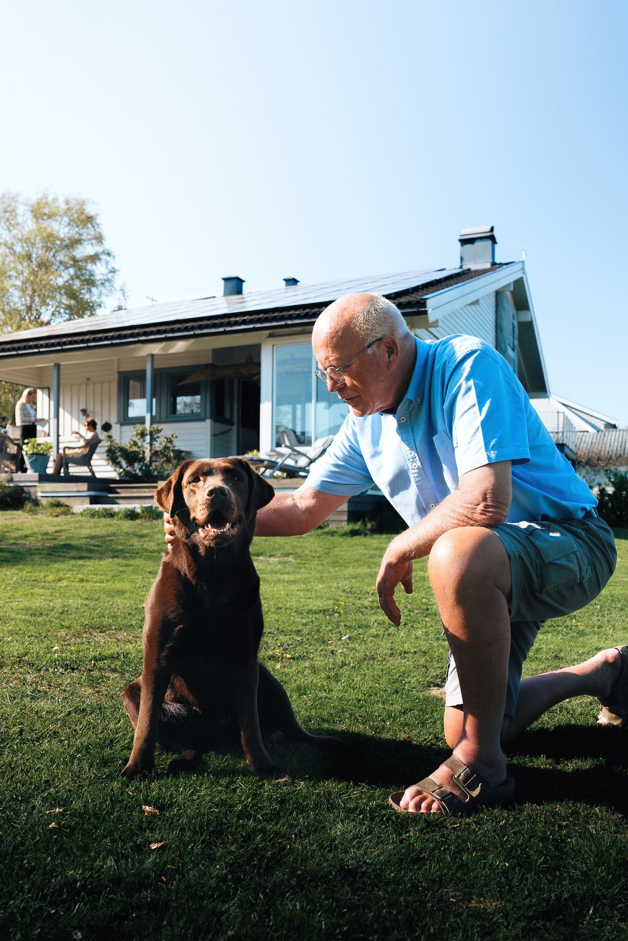 klant met hond