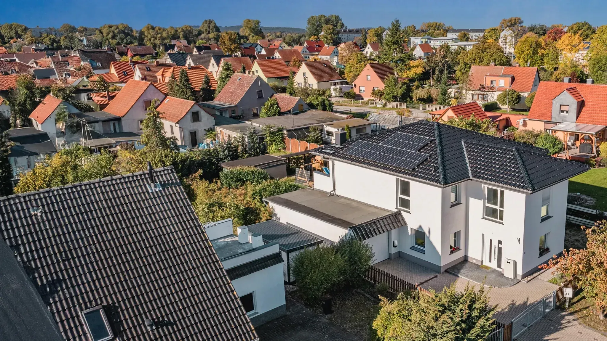 Huis met zonnepanelen