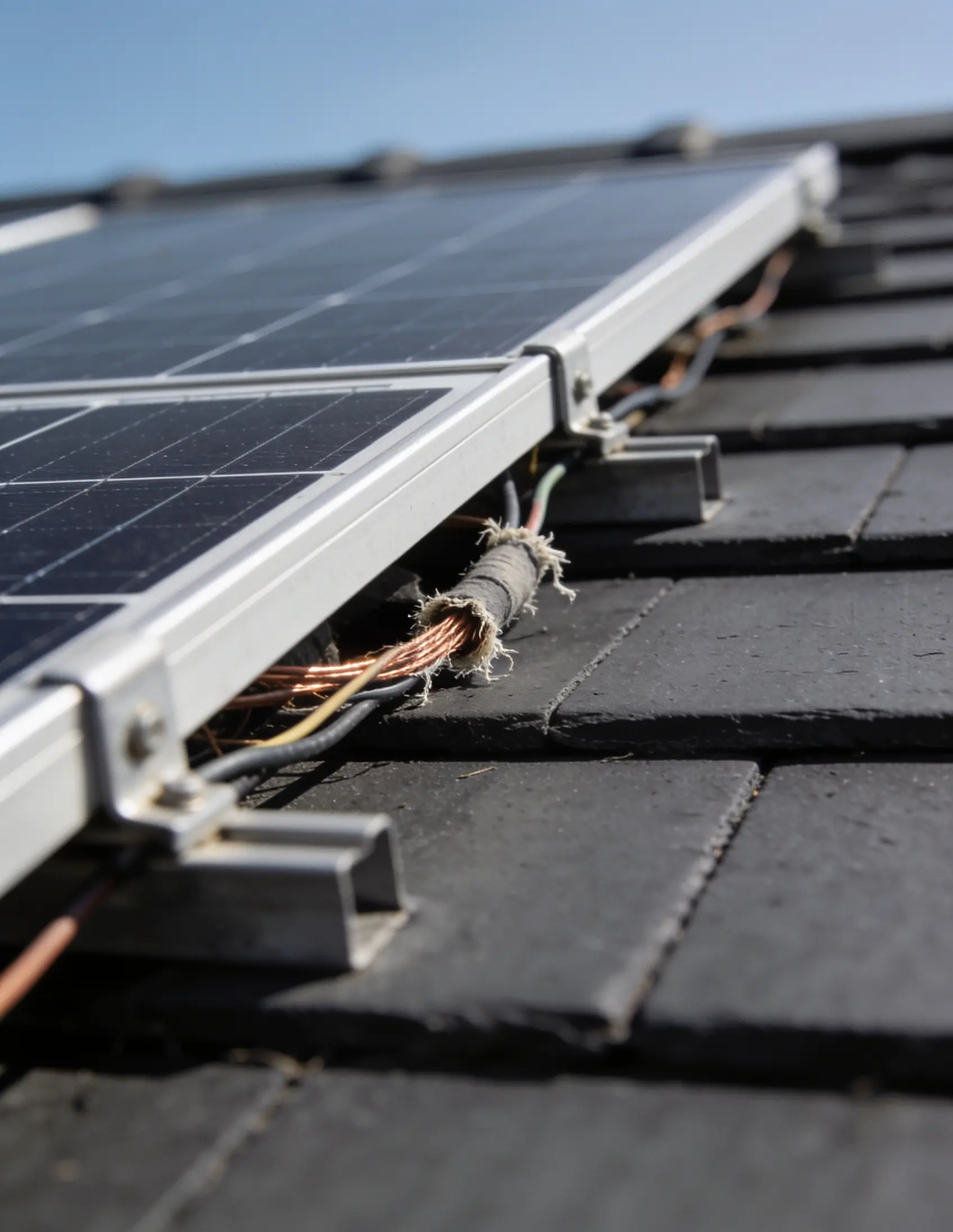 Reparatie van zonnepanelen op een dak